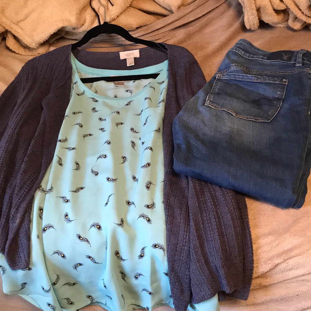 Loft Navy Cardigan